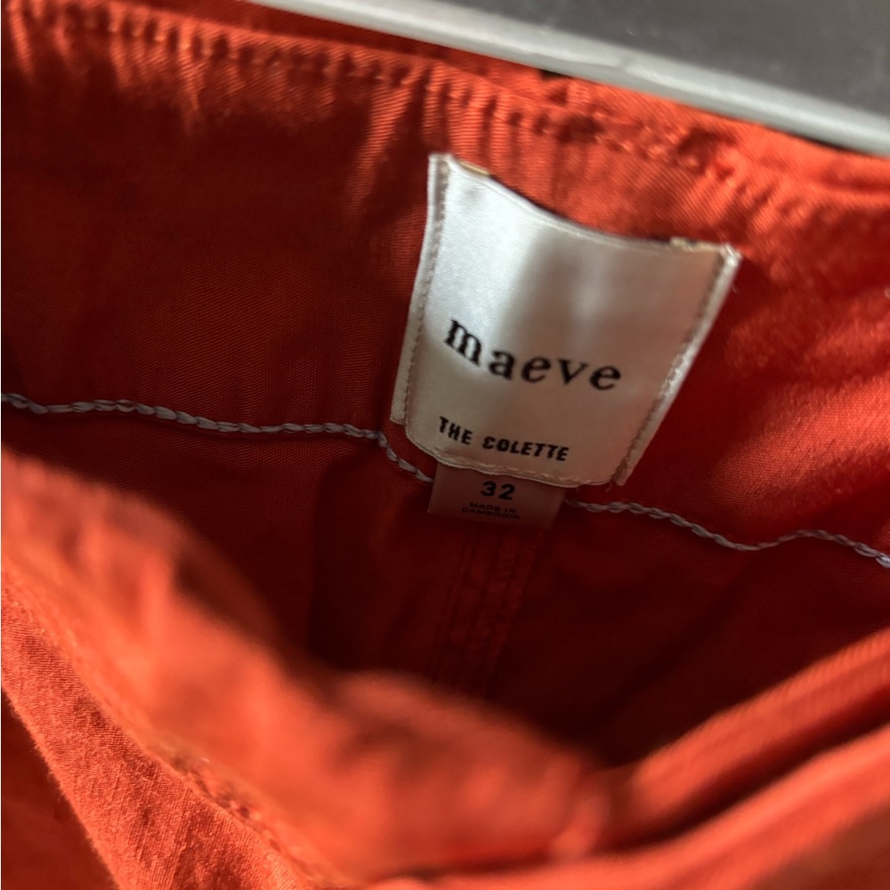 Anthropologie Orange Cropped Pants - Picture 3 of 4